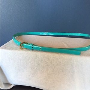Turquoise Patent Leather Belt