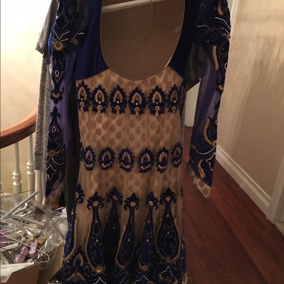 Royal blue Shalwar Kameez - Picture 4 of 8