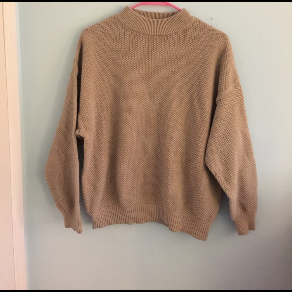 Uniqlo Women's Heavy Sweater, Tan, Size L