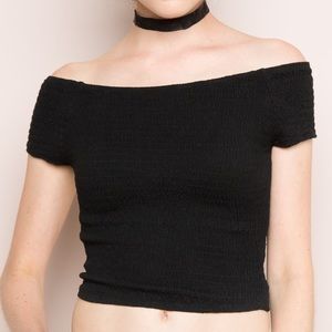 BNWT ribbed black Charlene top