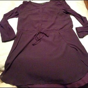 Long sleeve purple dress