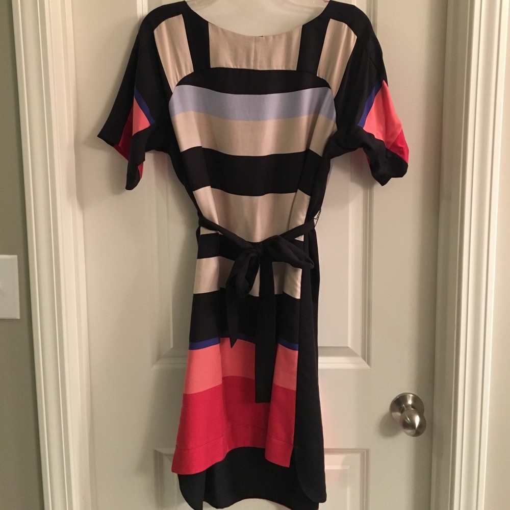 Belted shift shirt dress