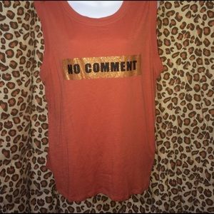 No Comment Fringe Tank - XL (NWT)