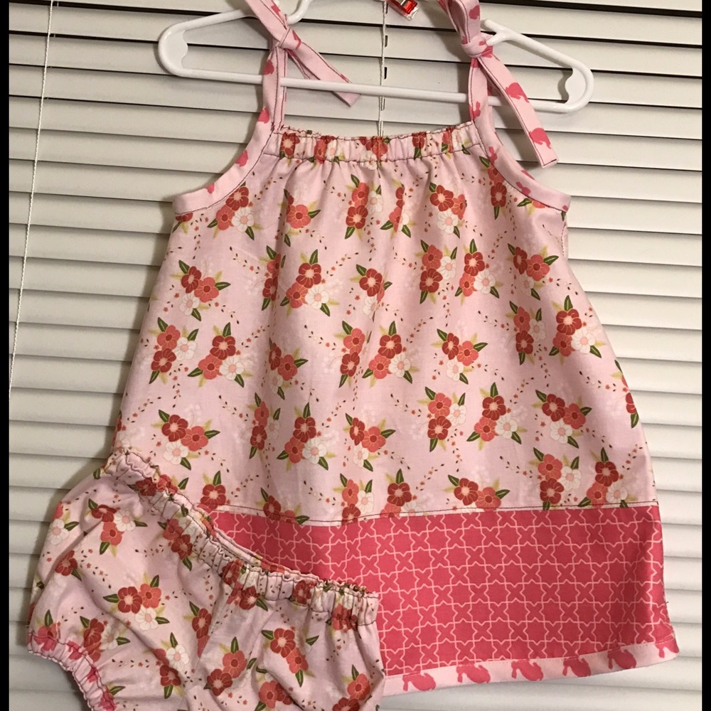 REDUCED Handmade Pillowcase Dress with Bloomers