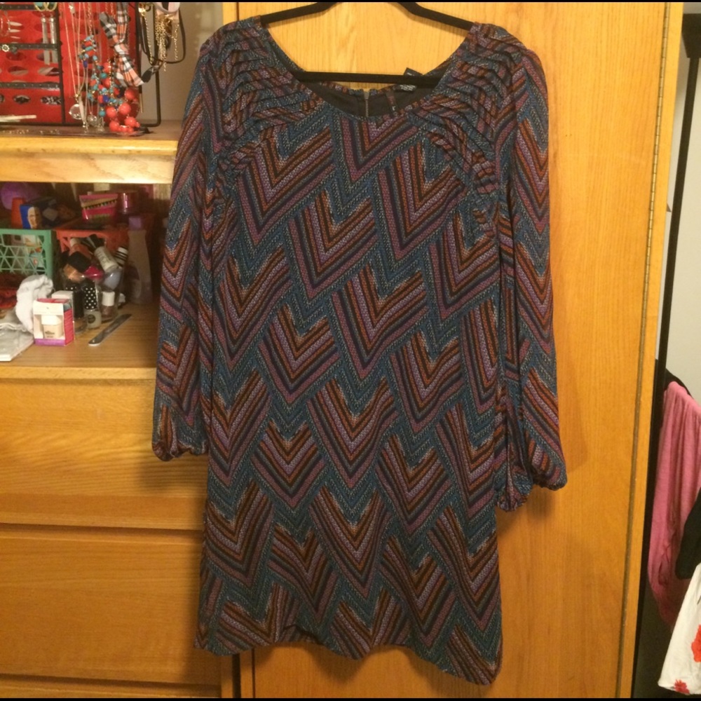⬇️15 XL Loose Fitting Chevron Shift Dress W/ Slip