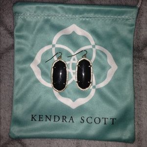 KENDRA SCOTT BLACK EARRINGS