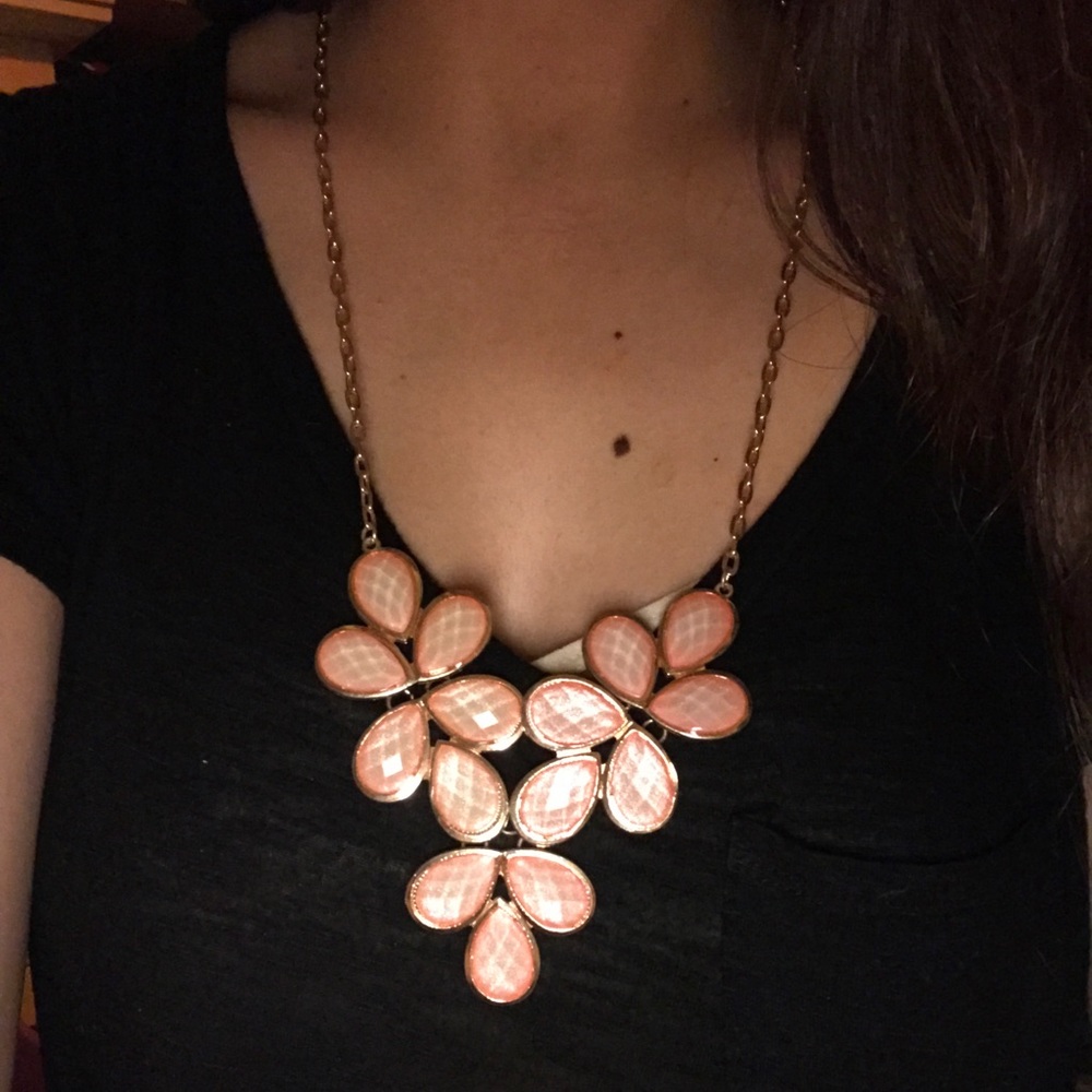 Pink statement necklace