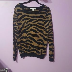 Forever 21 Animal print sweater with sequins
