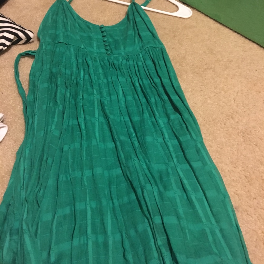 Window pane teal dress f21