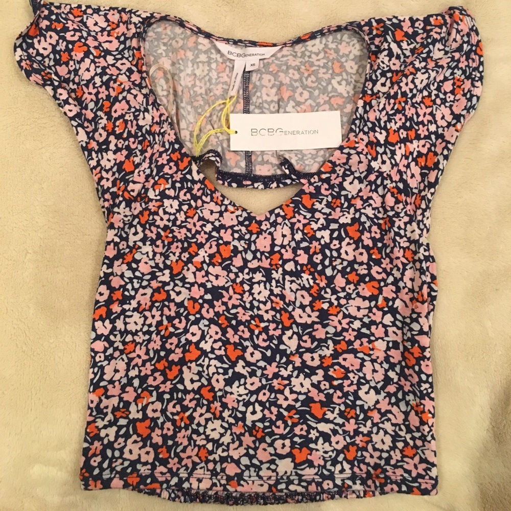 BCBGenerarion Halter Crop Top