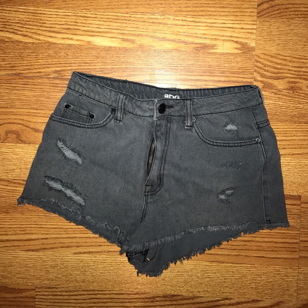 BDG Black Distressed Denim Shorts