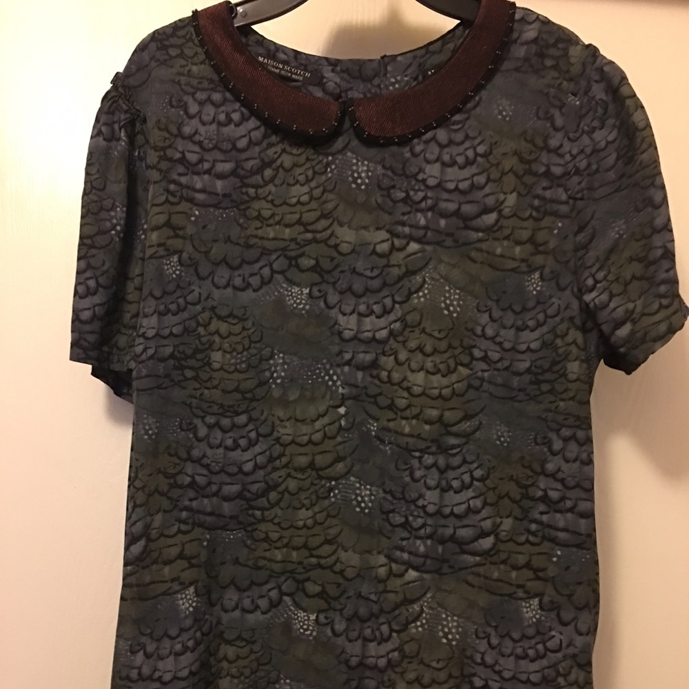 Maison Scotch Peter Pan Collar Blouse
