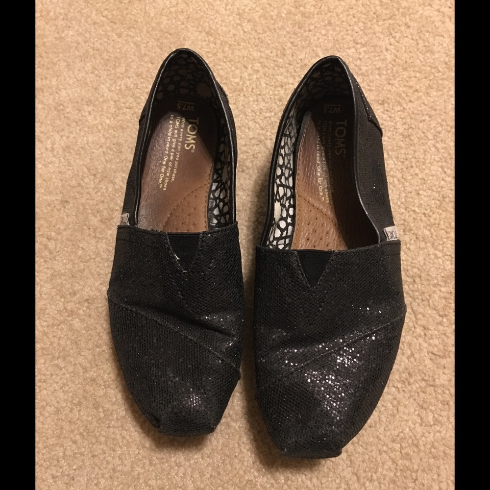 Toms black sparkly