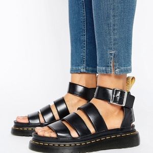 dr martens strappy flat sandals