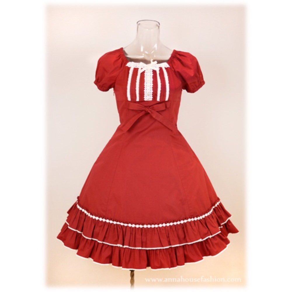 Anna House Fashion | Red Lolita Dress