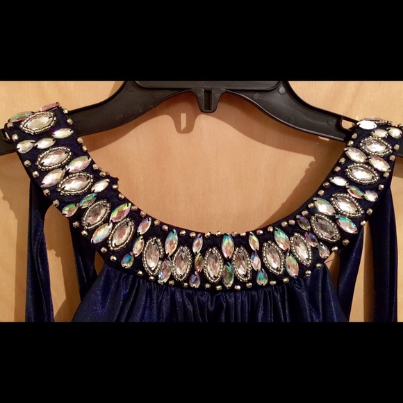 Elegant blue prom dress - Picture 6 of 6