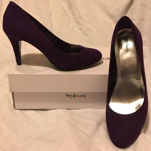 Plum mid size heel by Style&Co.