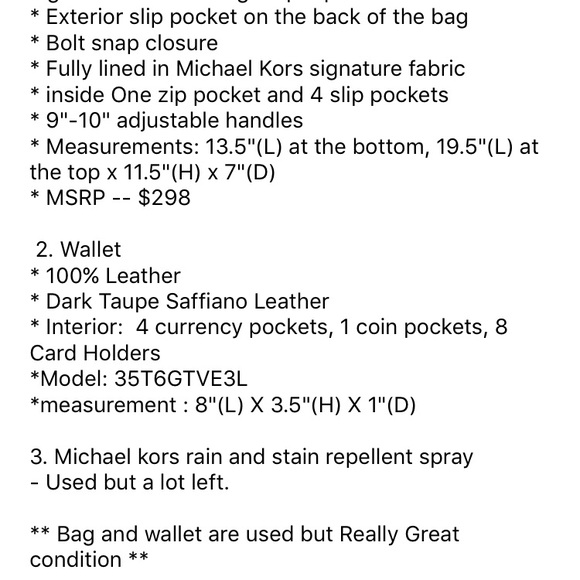 🚫Sold🚫Michael kors tote and matching wallet! - Picture 8 of 8