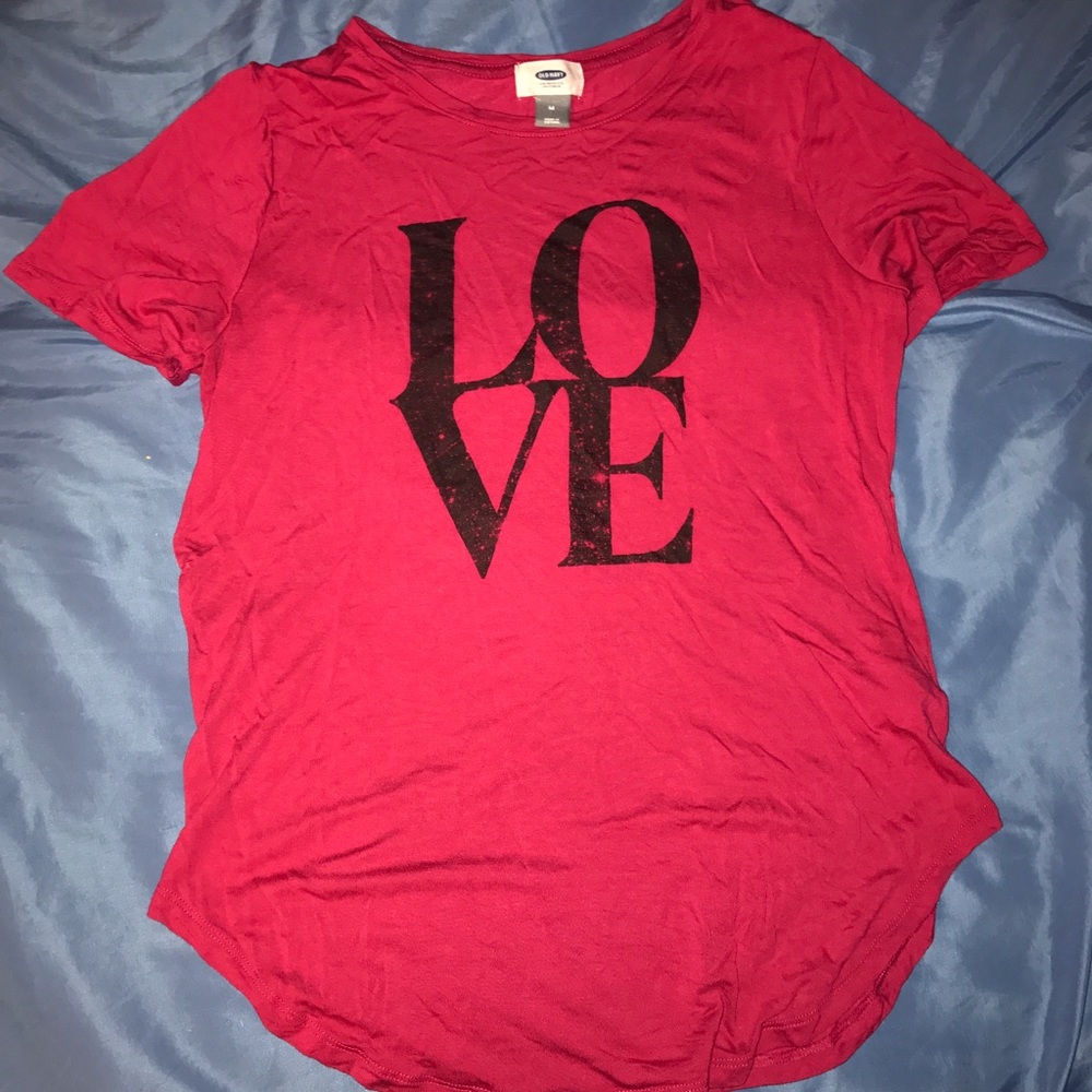 Old Navy Pink Love Pajama T Shirt