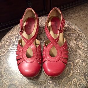 Red Leather Mary Janes