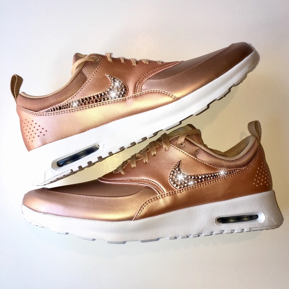 Bling Nike Air Max Thea Shoes w/ Swarovski Crystal - Picture 1 of 5