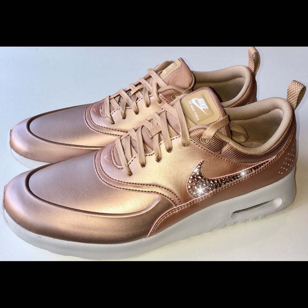 Bling Nike Air Max Thea Shoes w/ Swarovski Crystal - Picture 3 of 5