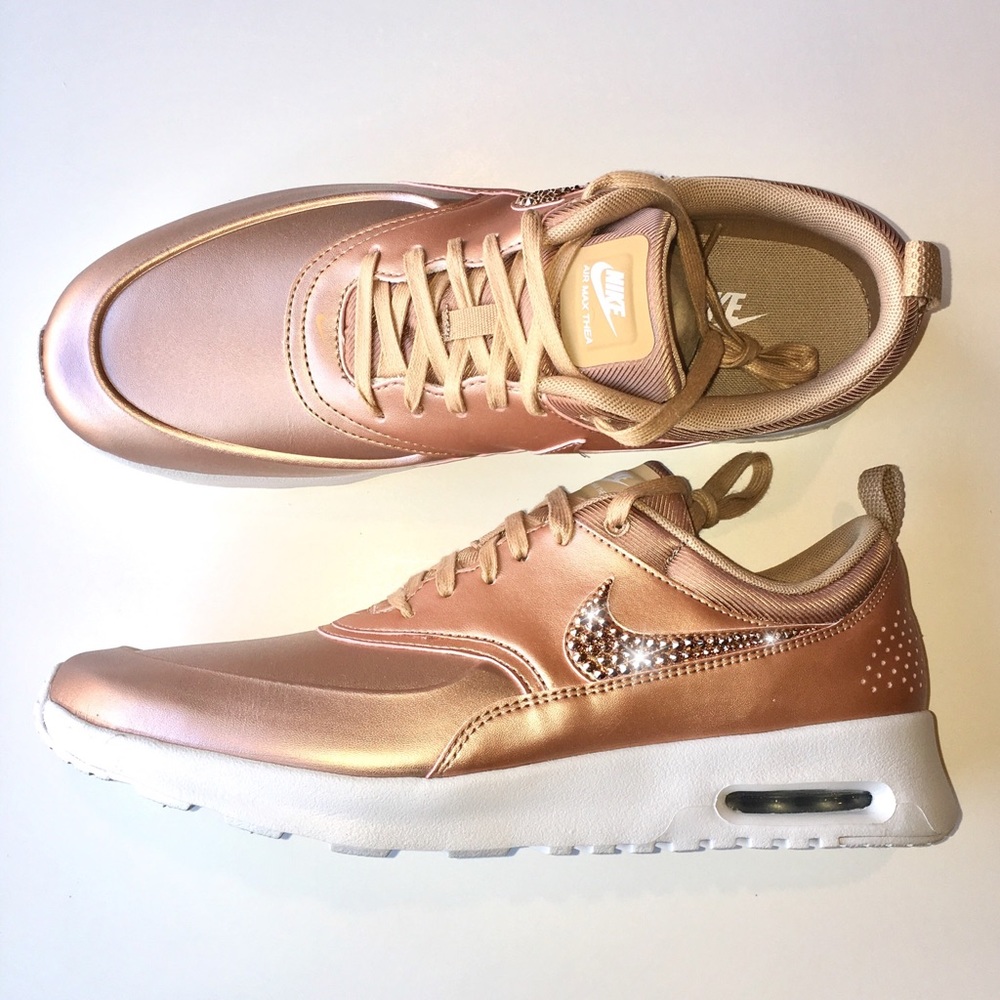 Bling Nike Air Max Thea Shoes w/ Swarovski Crystal - Picture 4 of 5
