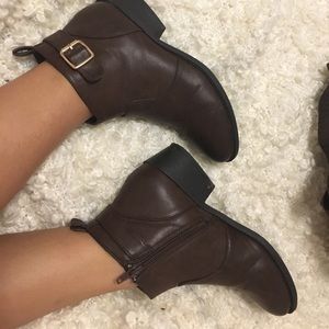 Brown booties