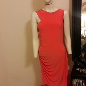 Nwt Catherine Malandrino tangerine stretch dress