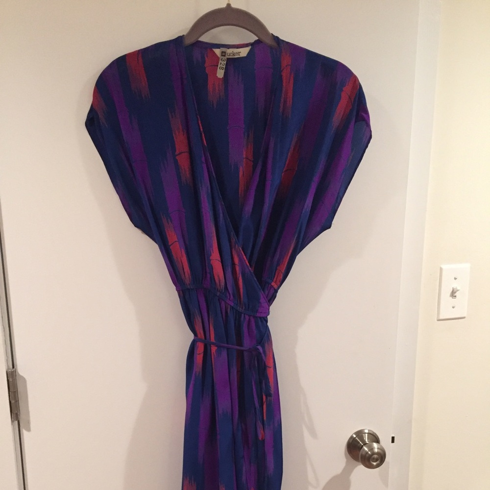 Tucker silk wrap dress