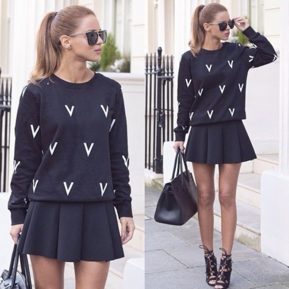 Black Pleated Skirt