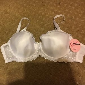 White lace bra