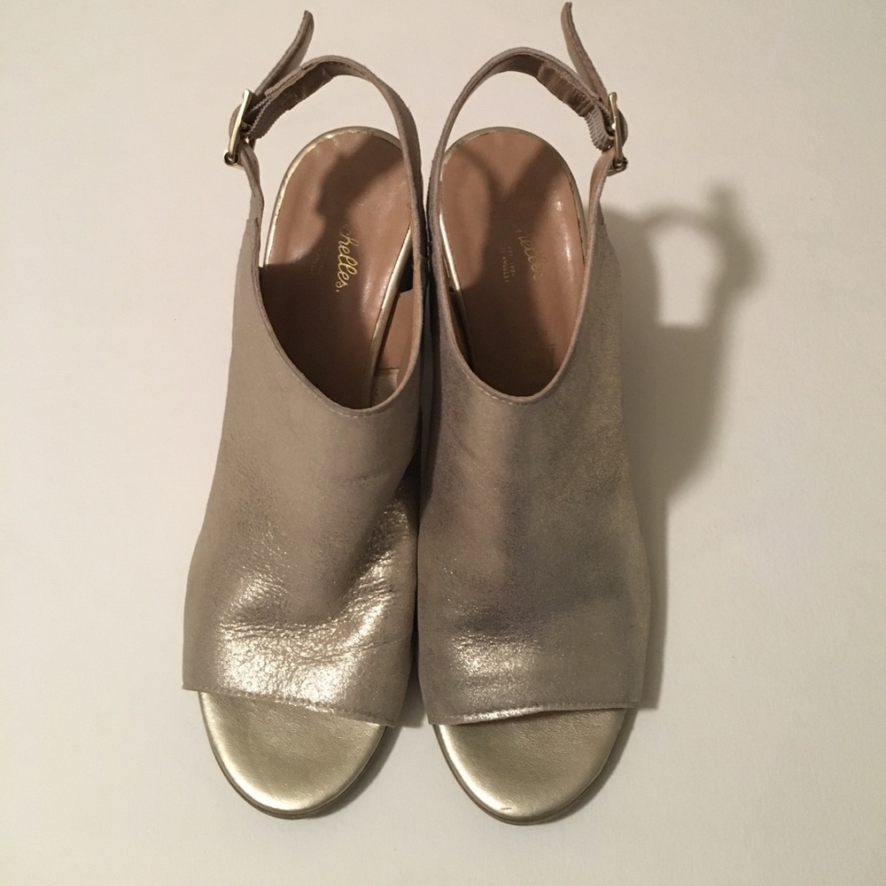 Seychelles Metallic Leather Stacked Heel Mule