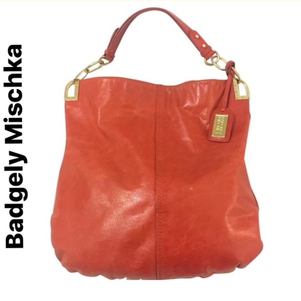Badgely Mischka Leather Hobo Bag