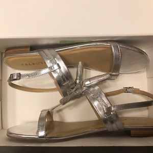 Talbots- silver tassel sandal
