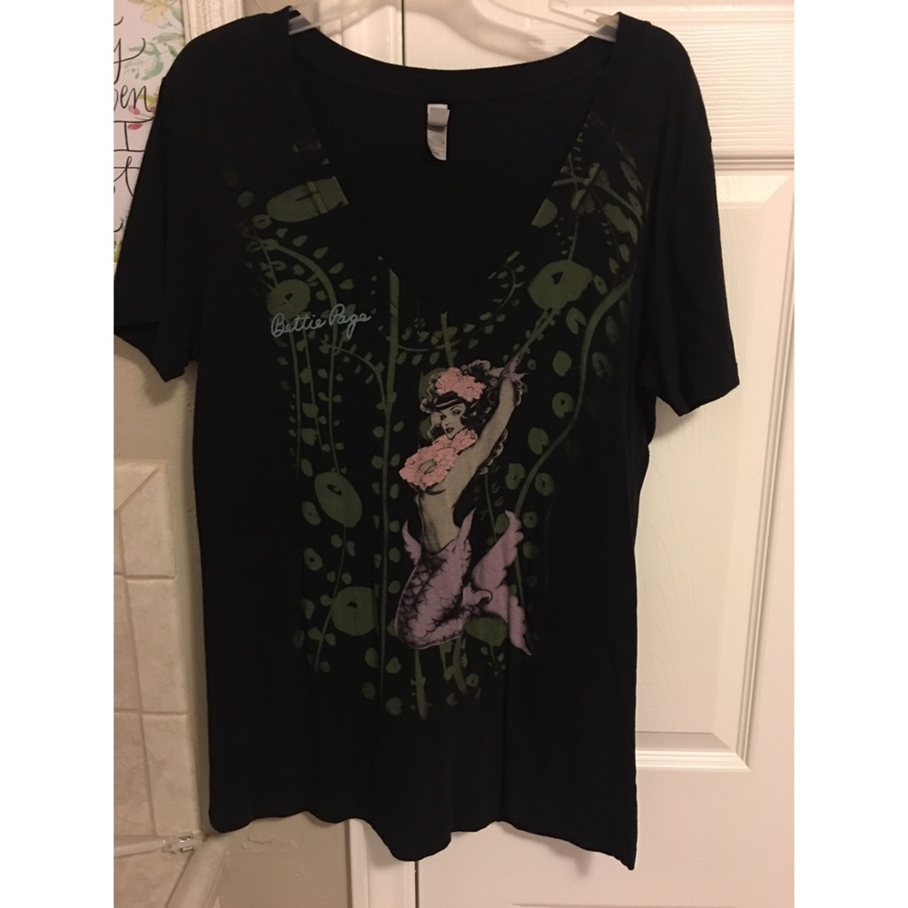 Bettie page v neck t shirt