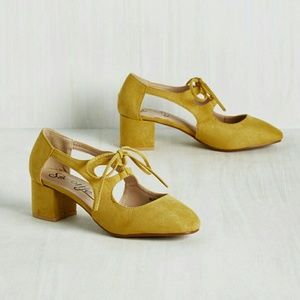 "New Orleans Lease Of Life" Block Heel in Curry