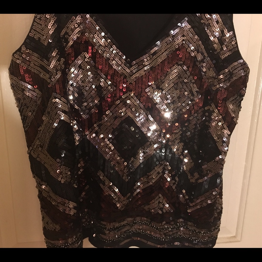 H & M Blinged V Neck