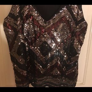 H & M Blinged V Neck