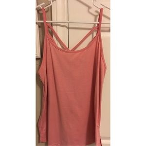 Coral color spaghetti strap tank