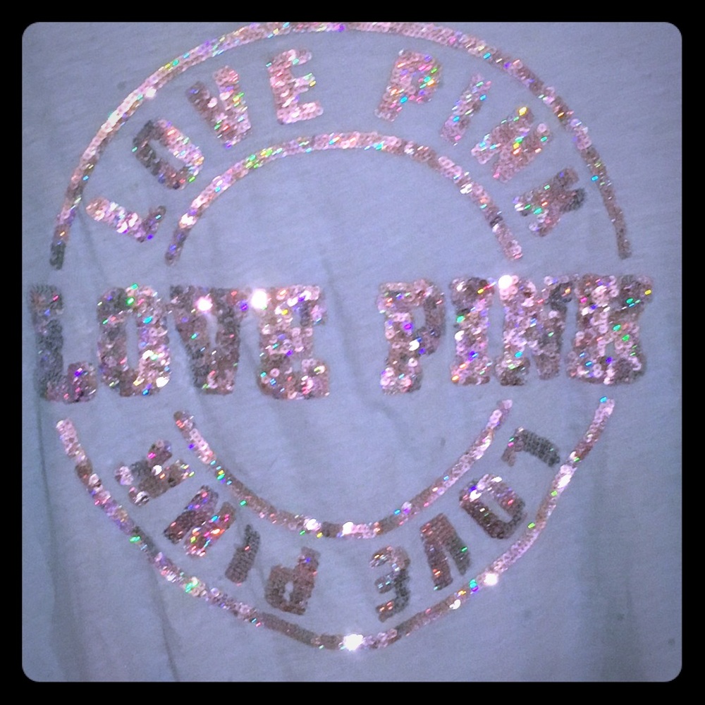 Victoria's Secret Pink turquoise sequin top