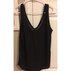 Black top with sheer lining