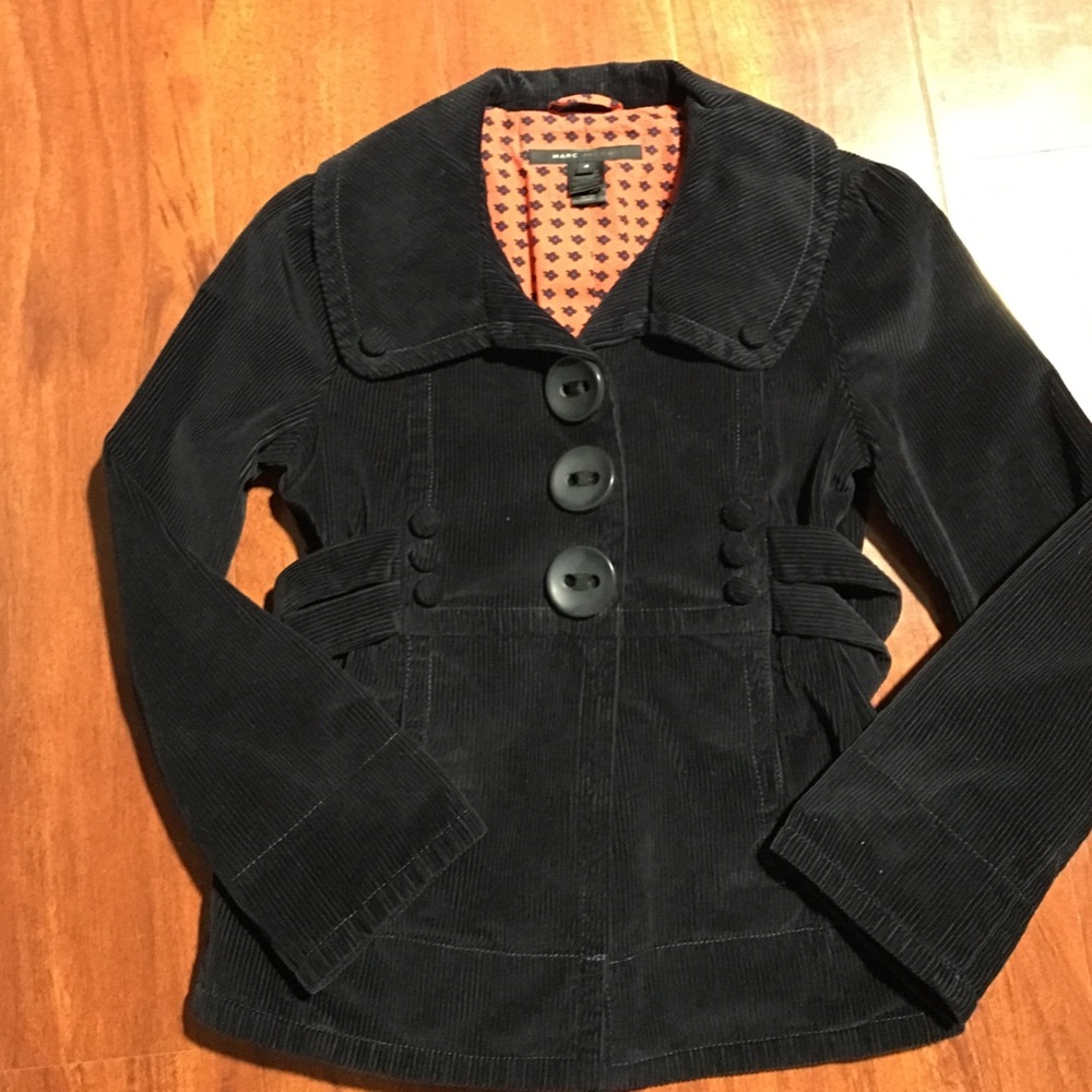 Marc Jacobs Dark Blue Corduroy Jacket Coat Sz 4
