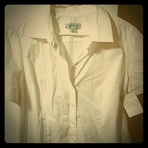 Solid White Button Down