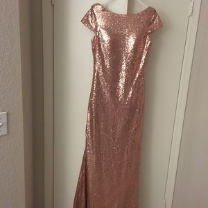 Gold sequin dress