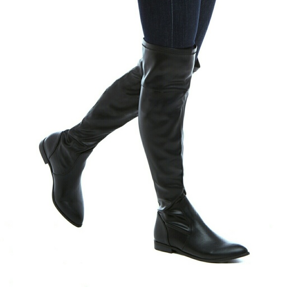 Shoe Dazzle Shoes - Shoedazzle Jenea Black Over the Knee Boots