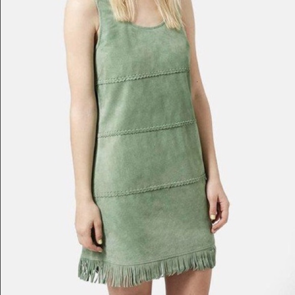 Topshop suede, fringe dress