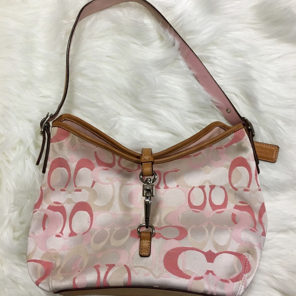 Rare Coach Hampton Clip signature Optic C hobo