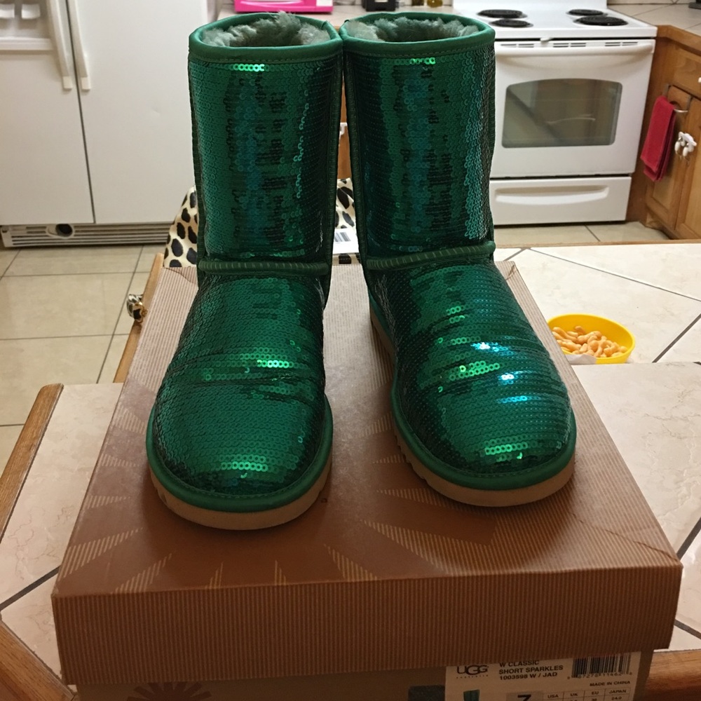 Ugg boots turquoise sparkles