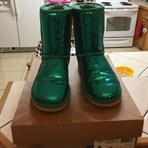 Ugg boots turquoise sparkles